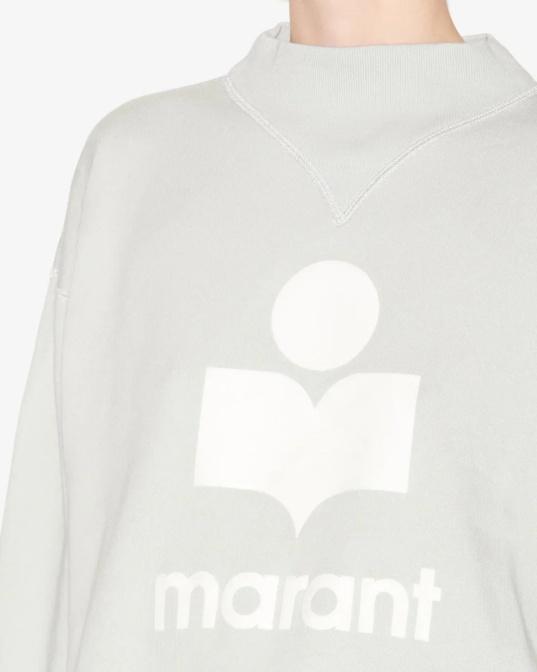 ISABEL M - Sweat gris et blanc