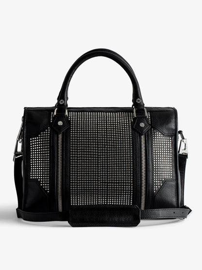 Z & V - Sac à main noir à clous